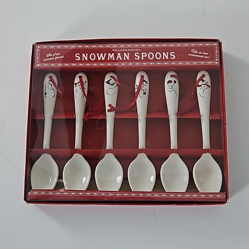 Williams Sonoma Snowman Spoons